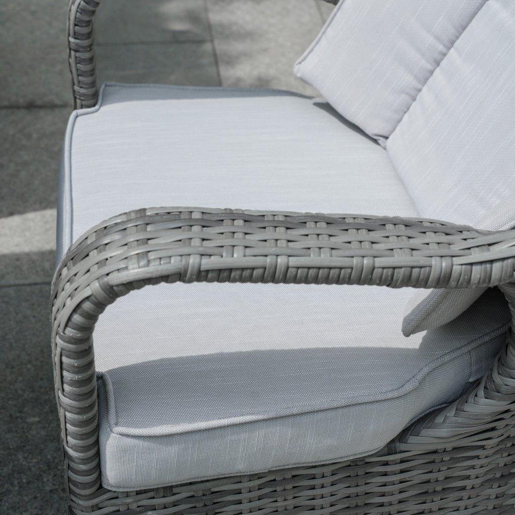 Parma - 6 Seater Set with Rectangular Firepit Table (Grey) - Rathwood Store