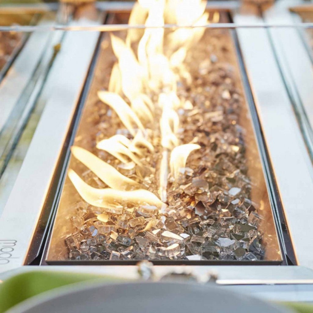 Parma - 6 Seater Set with Rectangular Firepit Table (Grey) - Rathwood Store