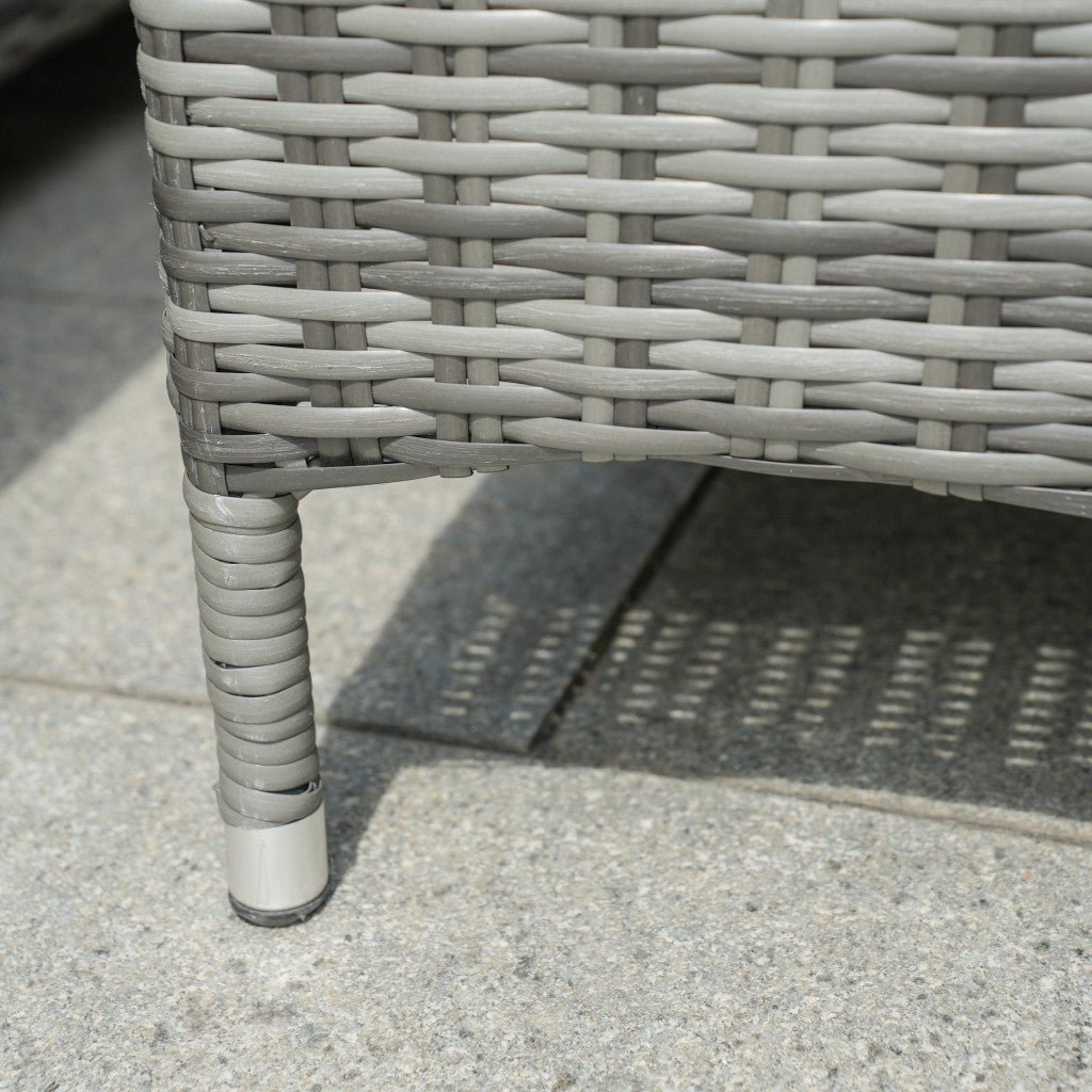 Parma - 6 Seater Set with Rectangular Firepit Table (Grey) - Rathwood Store