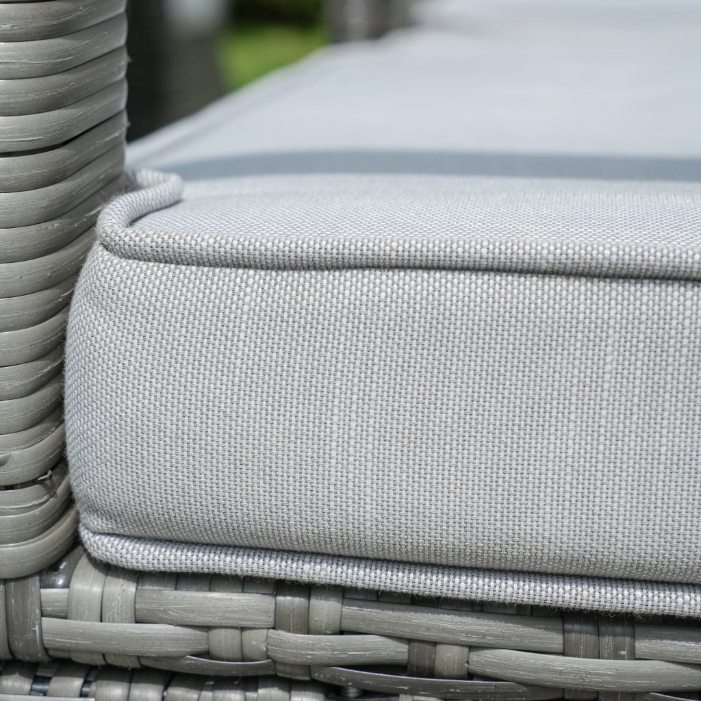 Parma - 6 Seater Set with Rectangular Firepit Table (Grey) - Rathwood Store