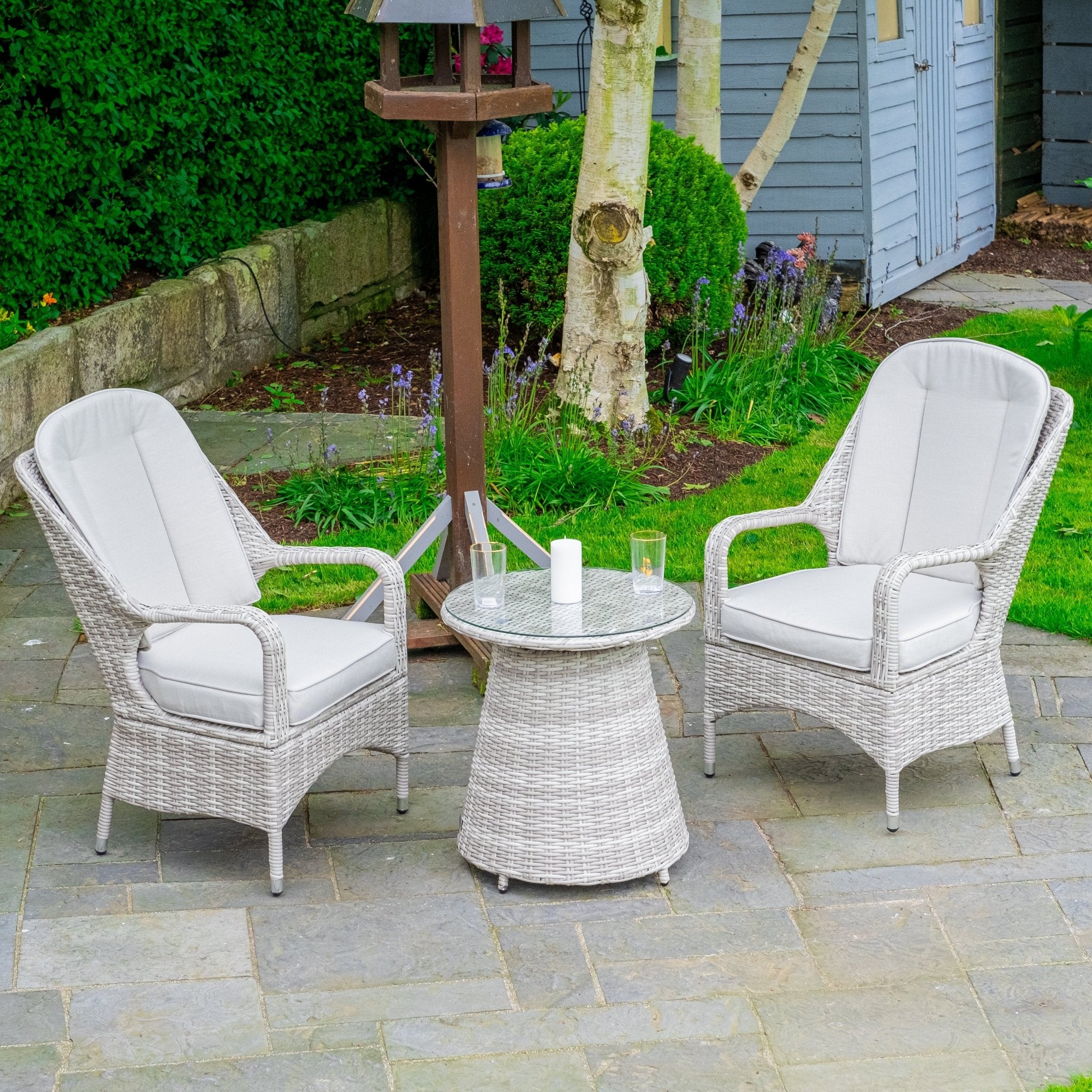 Parma Bistro Set (White Washed) - Rathwood Store
