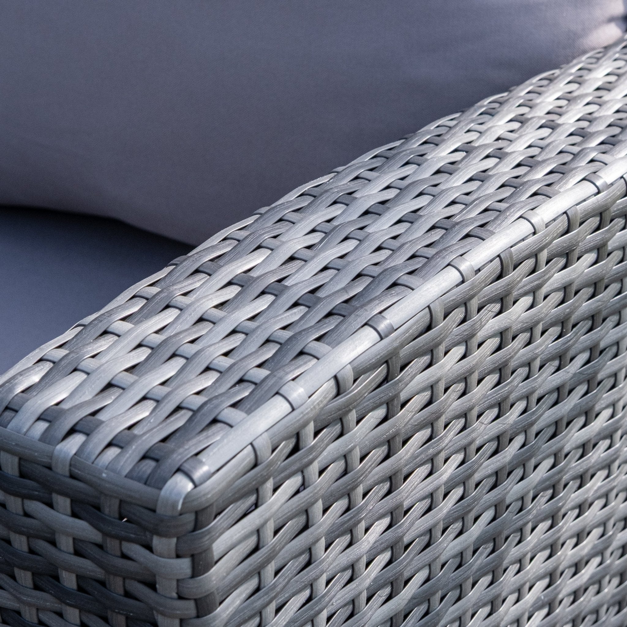 Parma - Corner Sofa Set with Square Firepit Table (Grey) - Rathwood Store