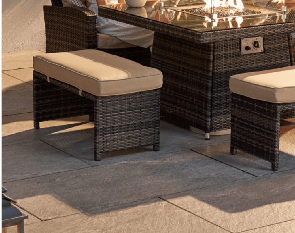 Parma - Corner Sofa Set with Square Firepit Table (Natural) - Rathwood Store