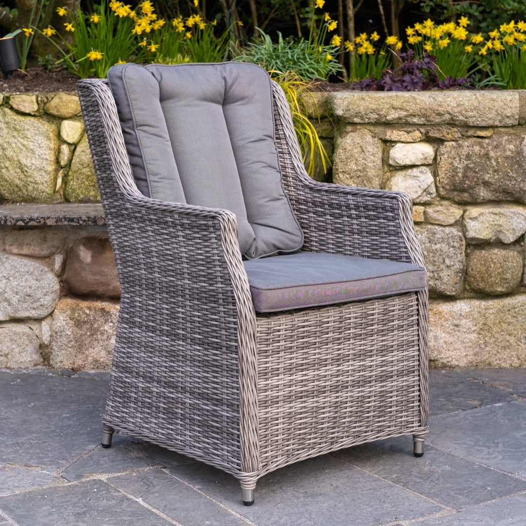 Parma Deluxe - 4 Seater Set with Square Table(Grey) - Rathwood Store