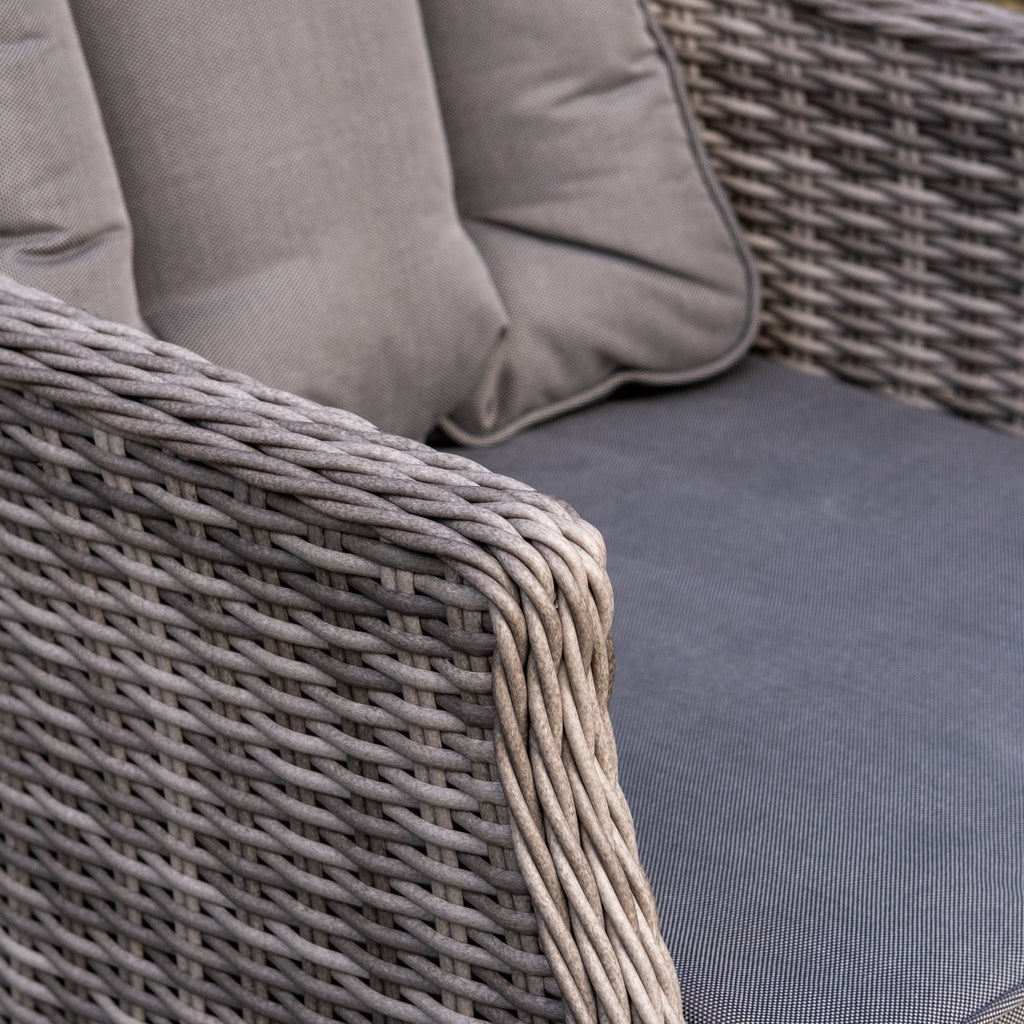 Parma Deluxe - 4 Seater Set with Square Table(Grey) - Rathwood Store