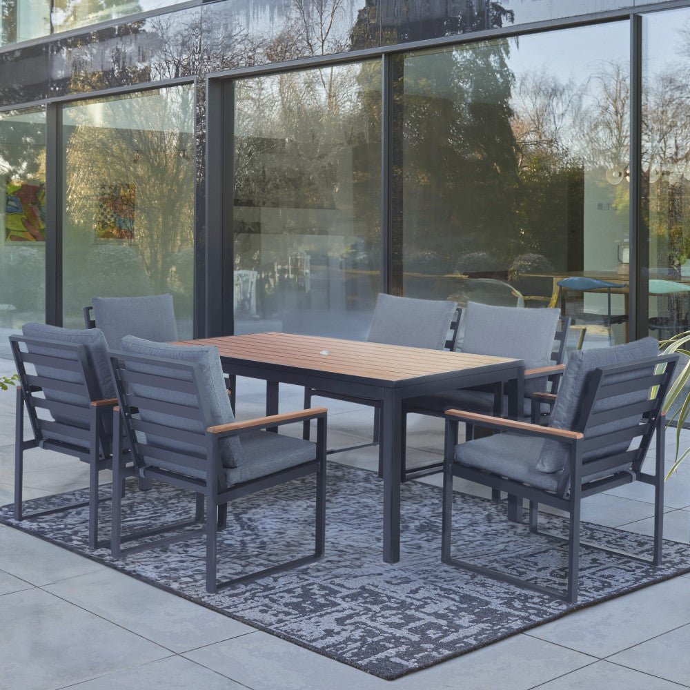 Pisa - 6 Seater Dining Set with Rectangular Table - Rathwood Store