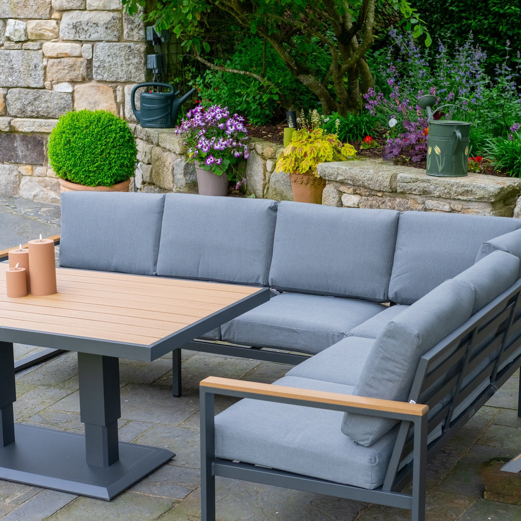 Pisa - Large Corner Sofa Set with Adjustable Table - Rathwood Store