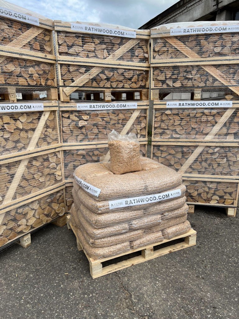 Premium Wood Pellets – Pallet of 35 x 15kg Bags - Rathwood Store