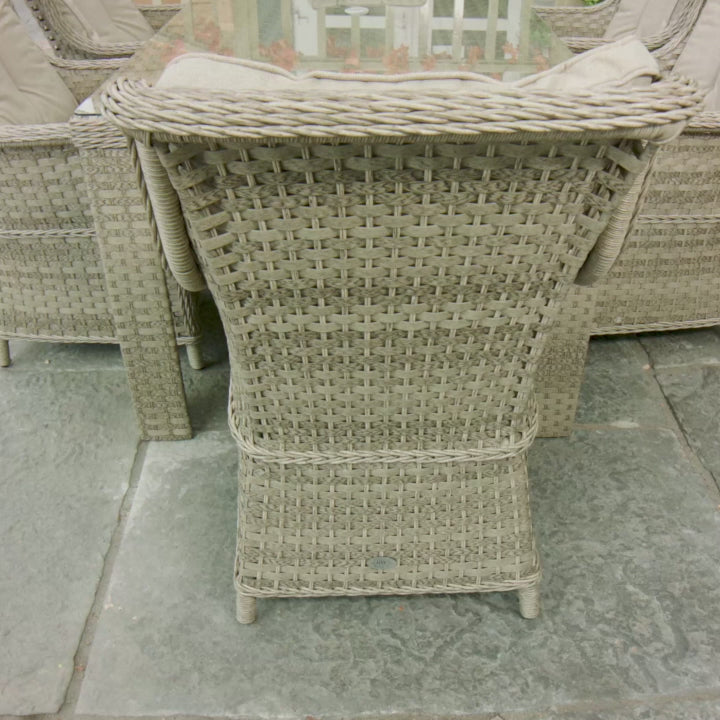 Load video: Hampton - 6 Seat Set with Rectangle Table (Sand Colour Cushions)