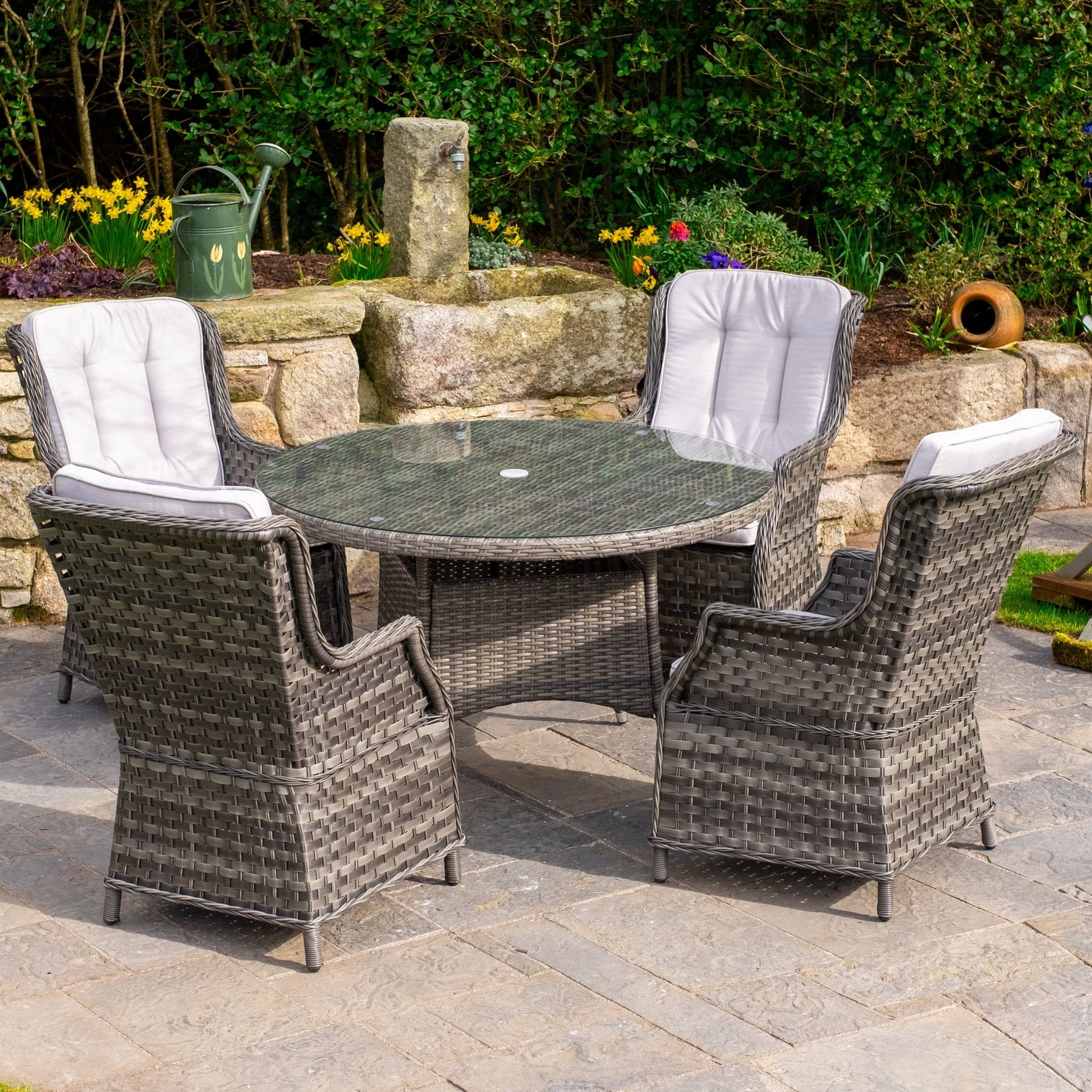 Ravenna - 4 Seater Set (Grey) - Rathwood Store