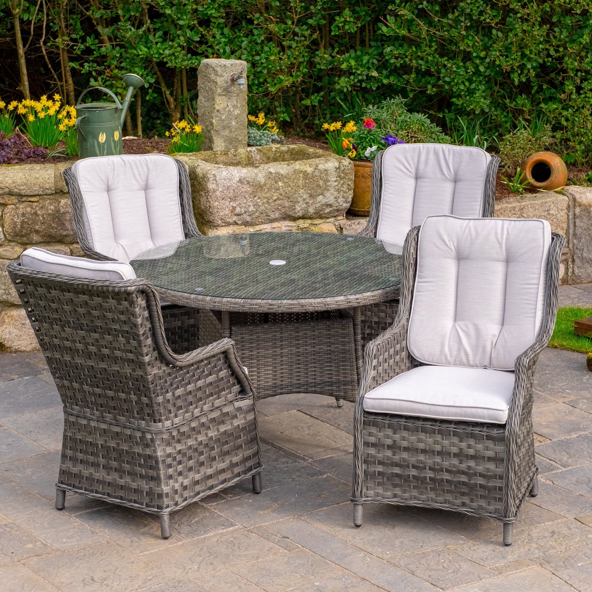 Ravenna - 4 Seater Set (Grey) - Rathwood Store