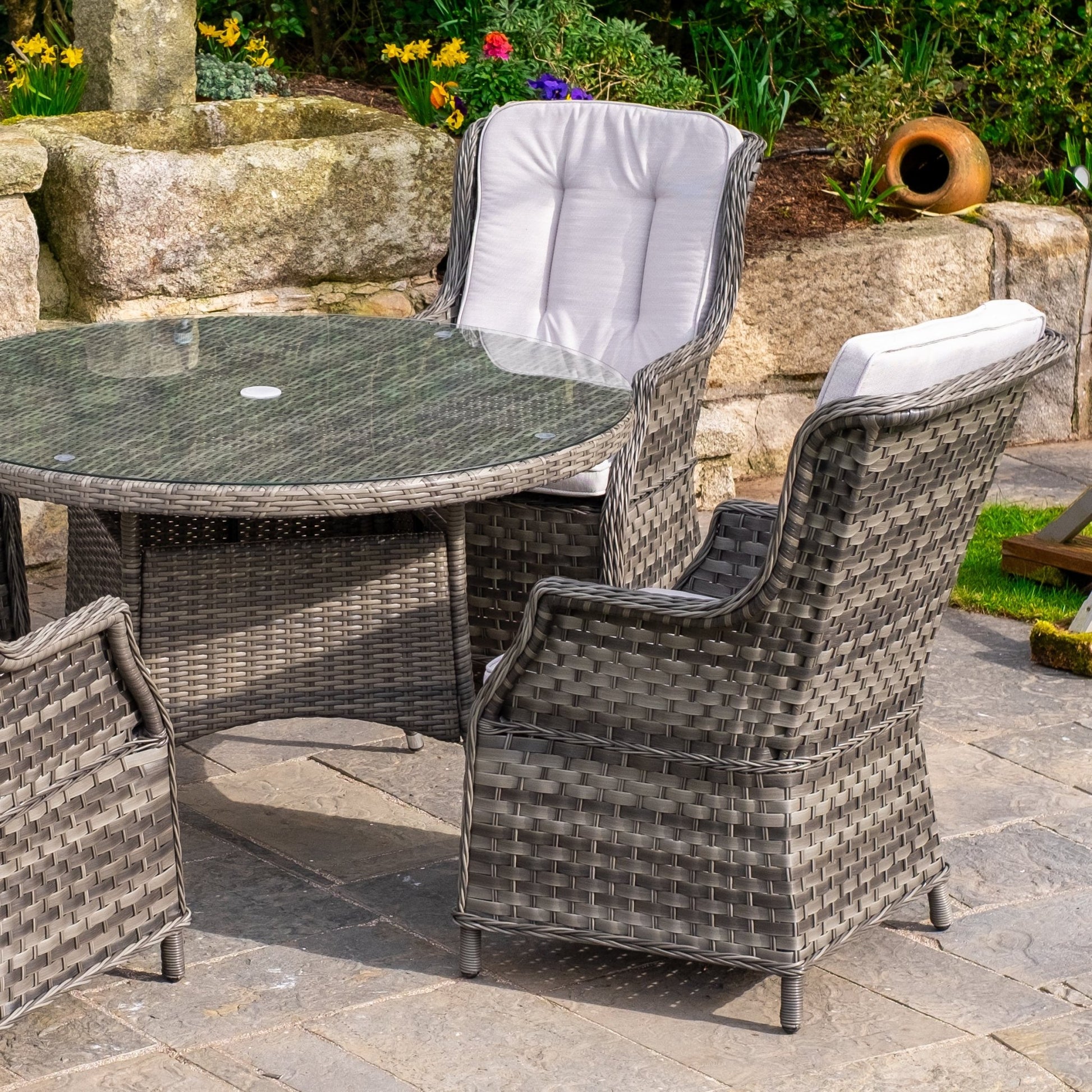 Ravenna - 4 Seater Set (Grey) - Rathwood Store
