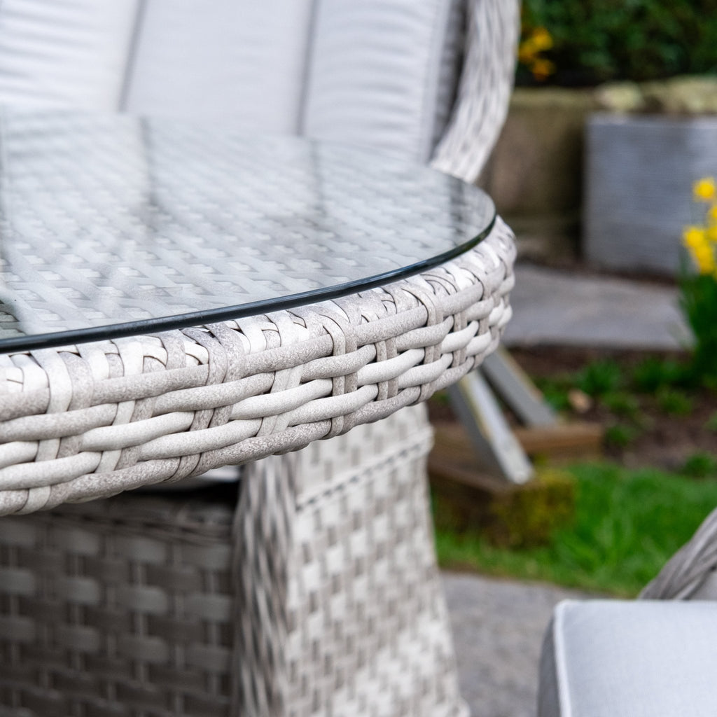 Ravenna - 4 Seater Set (White Washed) - Rathwood Store