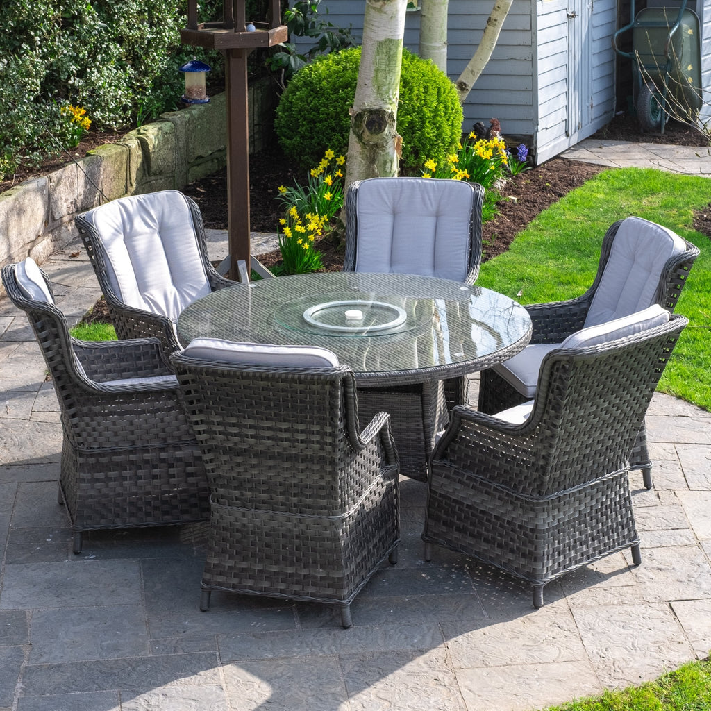 Ravenna - 6 Seater Set (Grey) - Rathwood Store