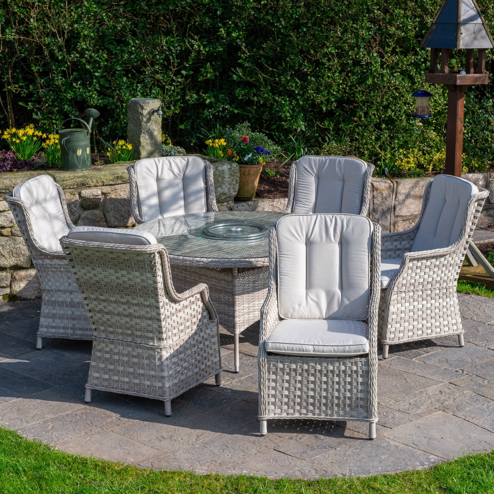 Ravenna - 6 Seater Set (White Washed) - Rathwood Store