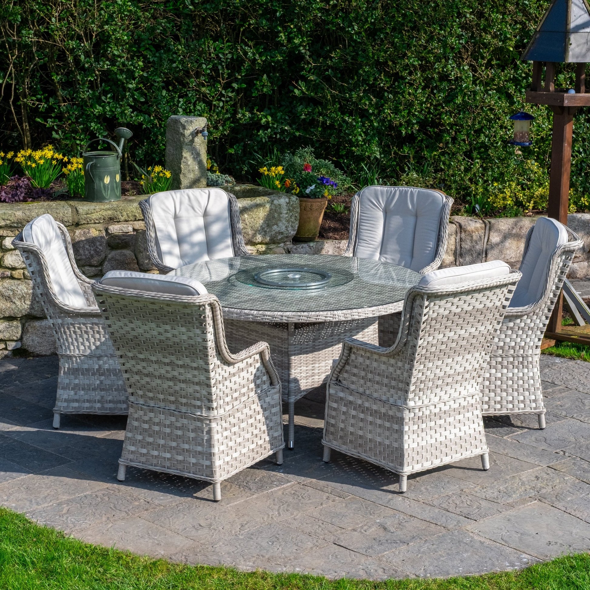 Ravenna - 6 Seater Set (White Washed) - Rathwood Store