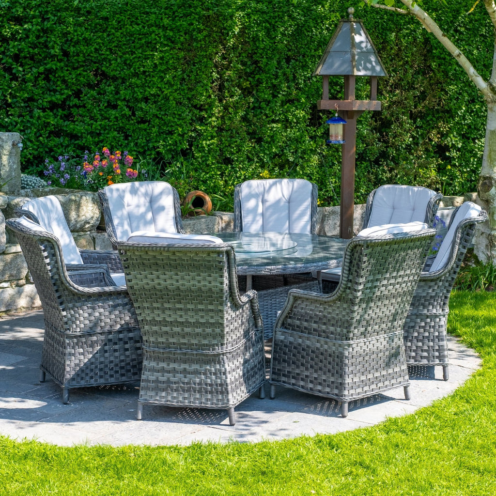 Ravenna - 8 Seater Set (Grey) - Rathwood Store