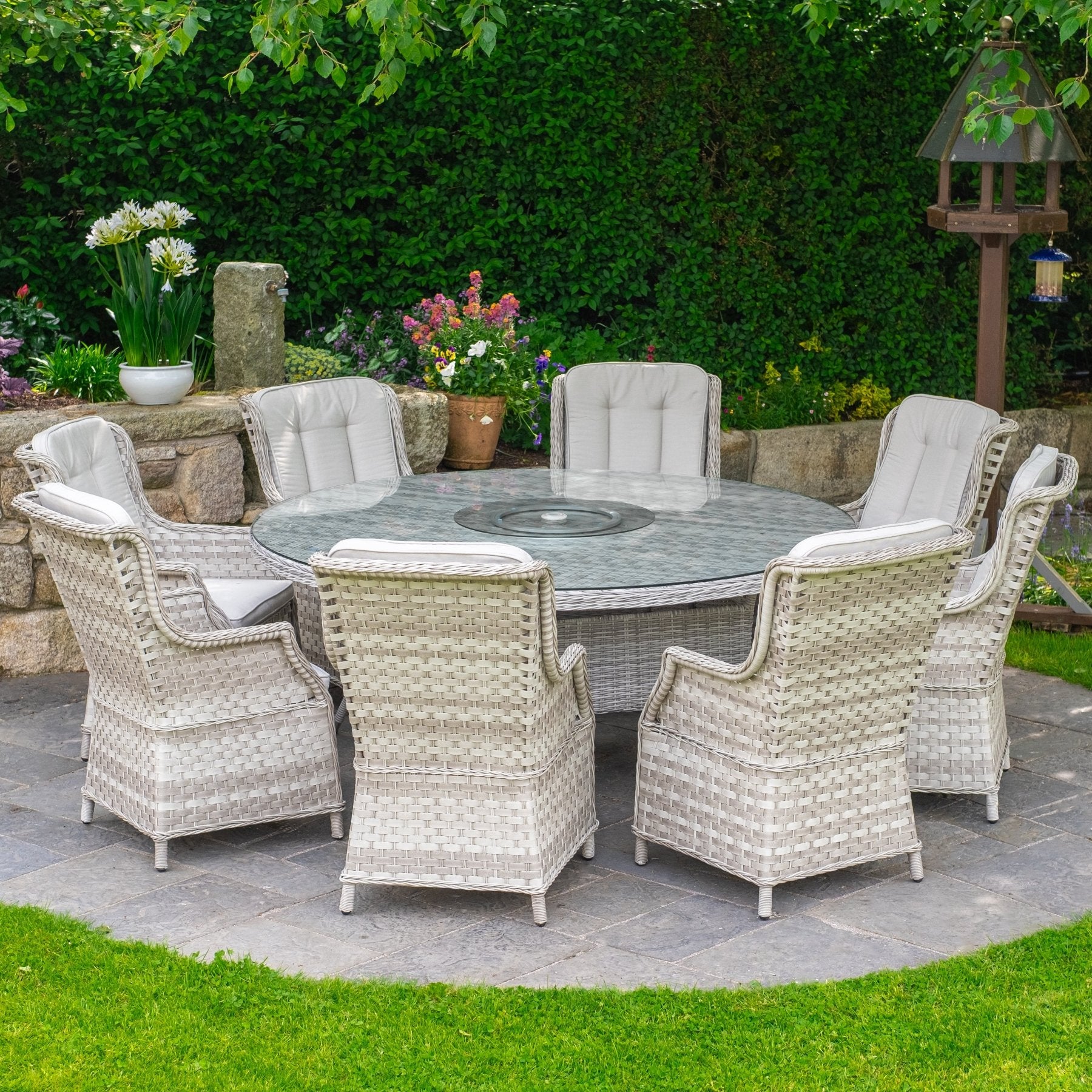 Ravenna - 8 Seater Set (White washed) - Rathwood Store