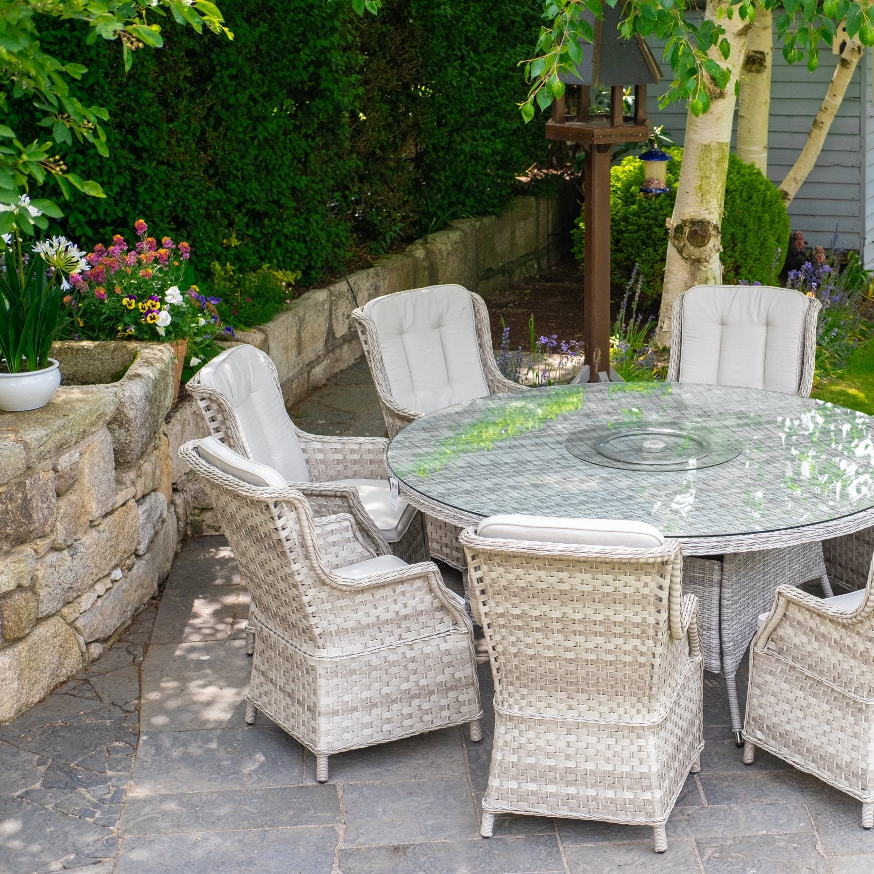 Ravenna - 8 Seater Set (White washed) - Rathwood Store