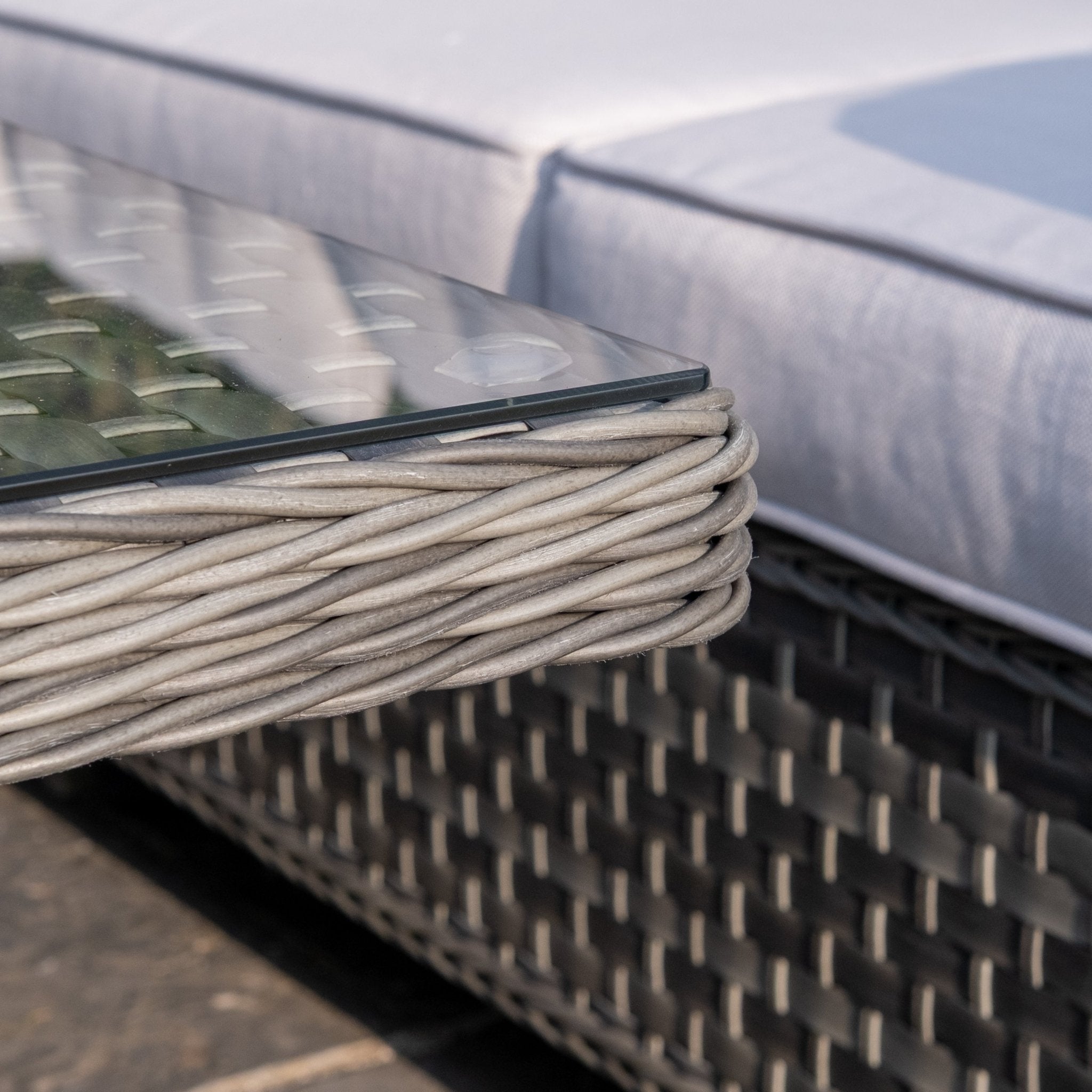 Ravenna - Corner Sofa Set with Rectangular Rising Table (Grey) - Rathwood Store