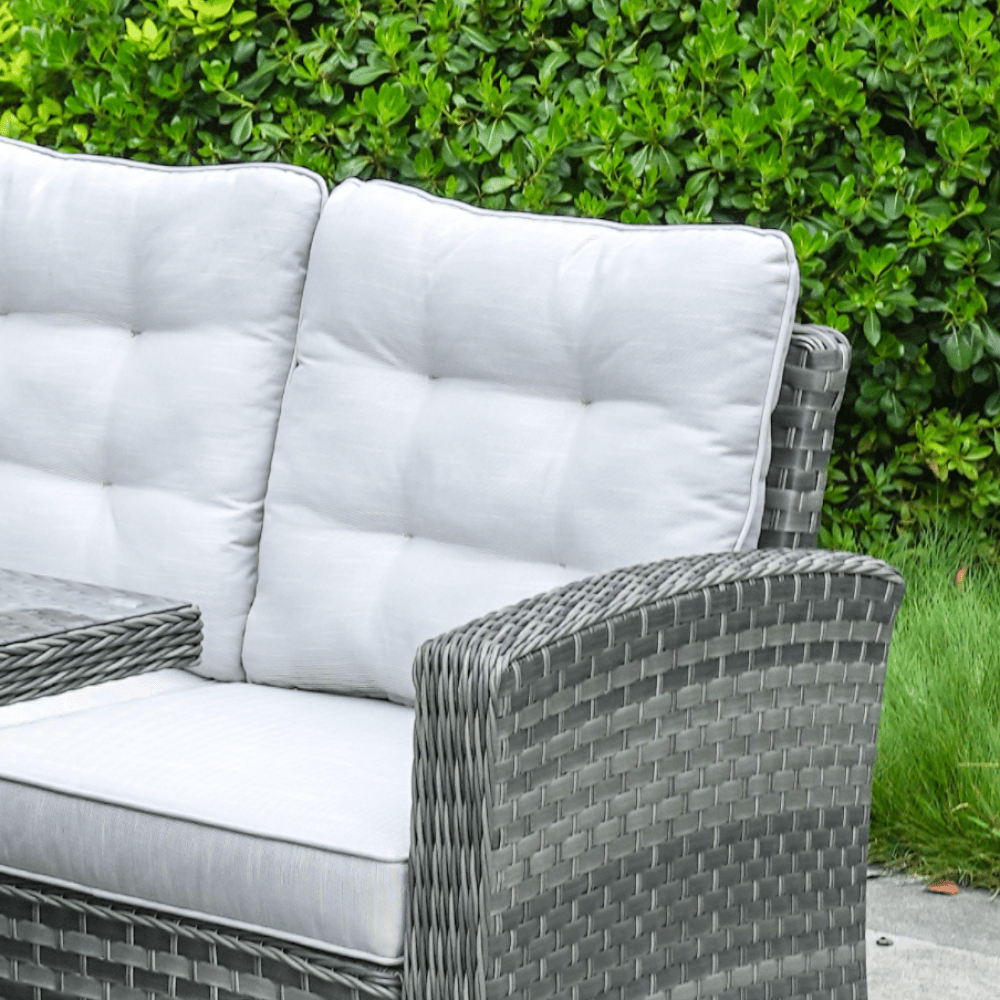 Ravenna - Corner Sofa Set with Rectangular Table (Grey)