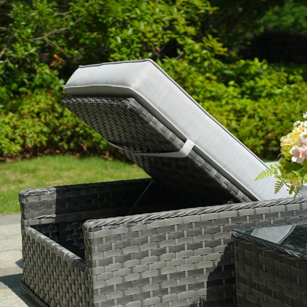Ravenna - Deluxe Lounger Set with Table (Grey) - Rathwood Store