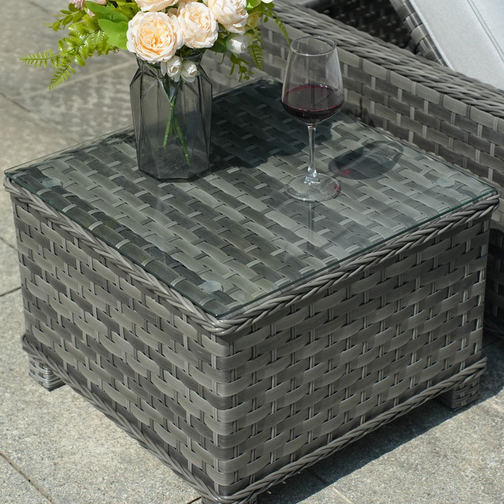 Ravenna - Deluxe Lounger Set with Table (Grey) - Rathwood Store