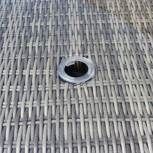 Oxford - 8 Seat Set with 170cm Round Table (Dark Grey)