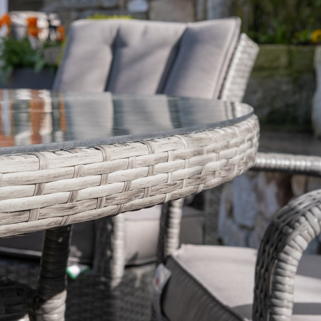Havana - 8 Seat Set with 170cm Round Table (Light Grey)