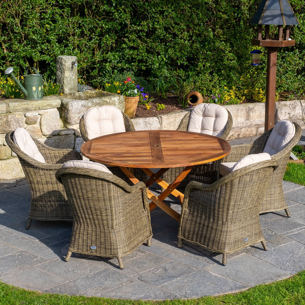 Redcliffe 6 Seater Deluxe Outdoor Dining Set - Rathwood Store