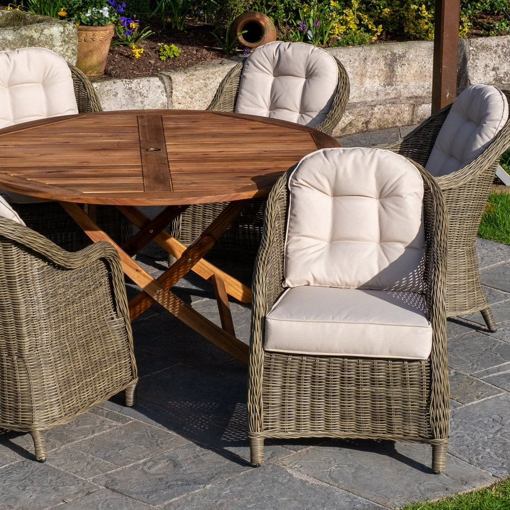 Redcliffe 6 Seater Deluxe Outdoor Dining Set - Rathwood Store