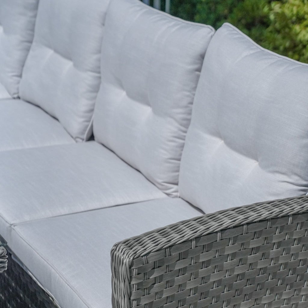 Rimini - Corner Sofa Set with Rectangular Table (Grey) - Rathwood Store