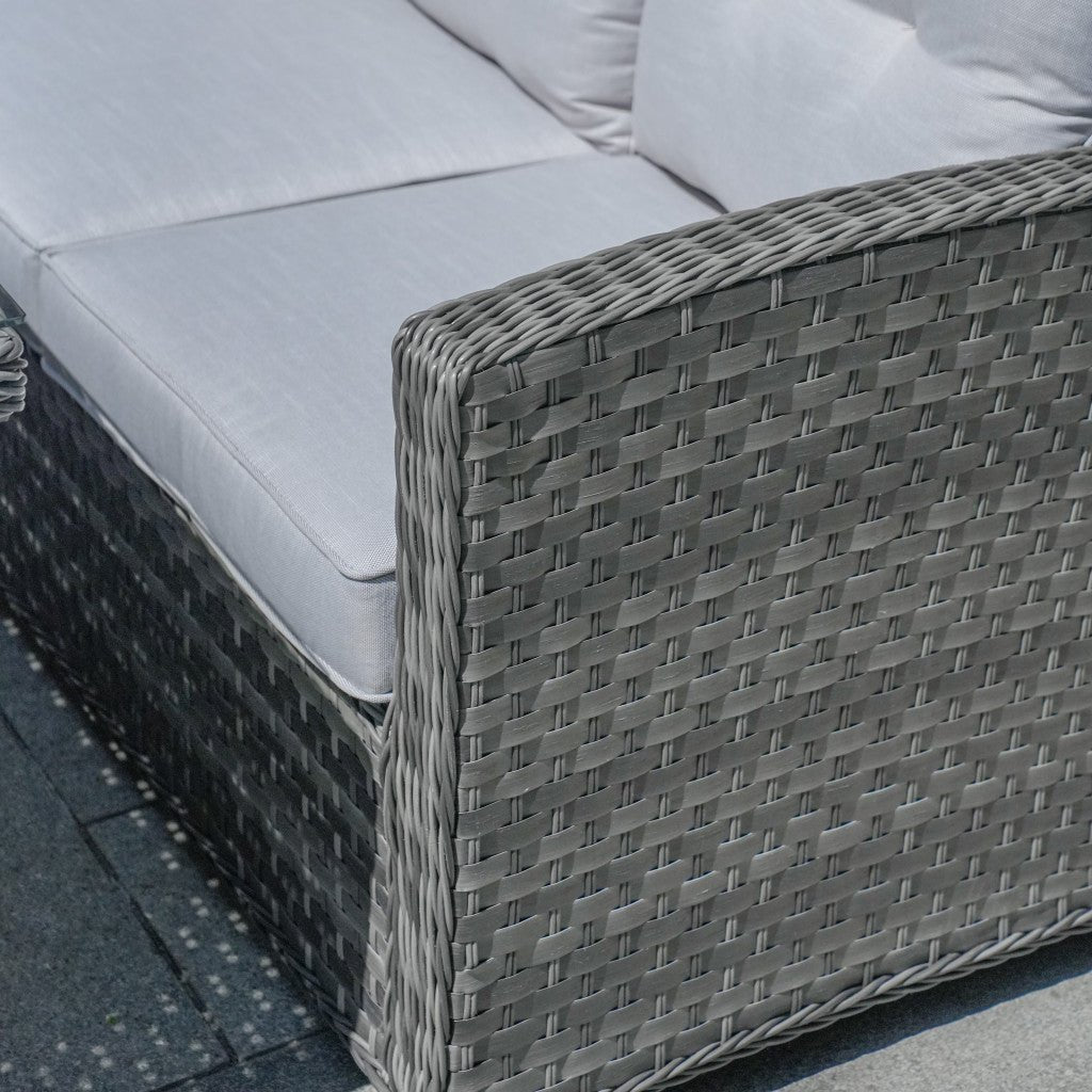 Rimini - Corner Sofa Set with Rectangular Table (Grey) - Rathwood Store