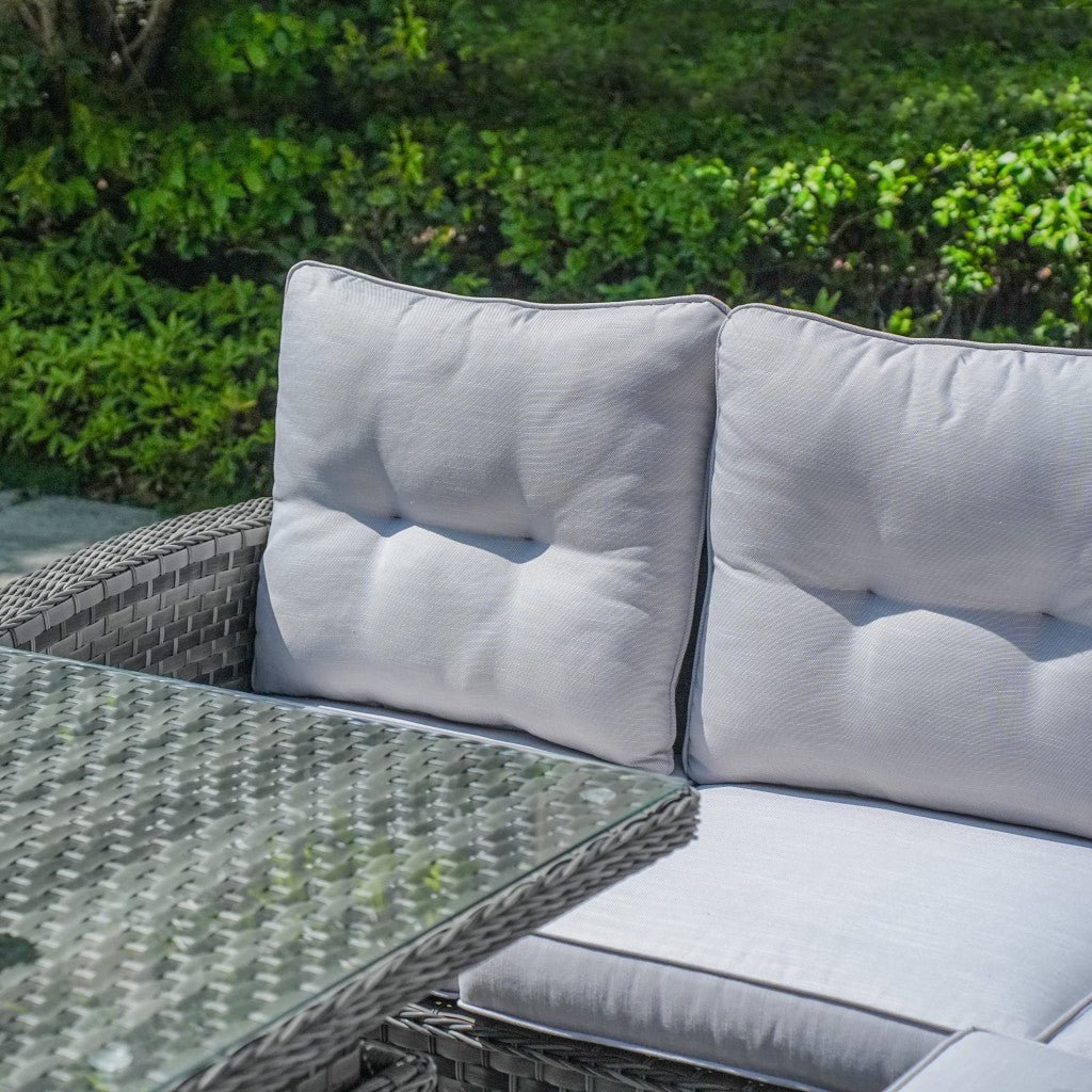 Rimini - Corner Sofa Set with Rectangular Table (Grey) - Rathwood Store