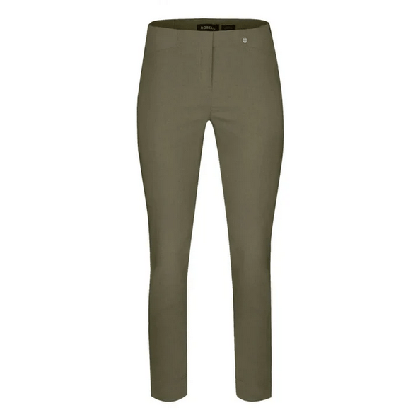 Robell Cropped Trousers Rose SS25 - ARMY GREEN - Rathwood Store