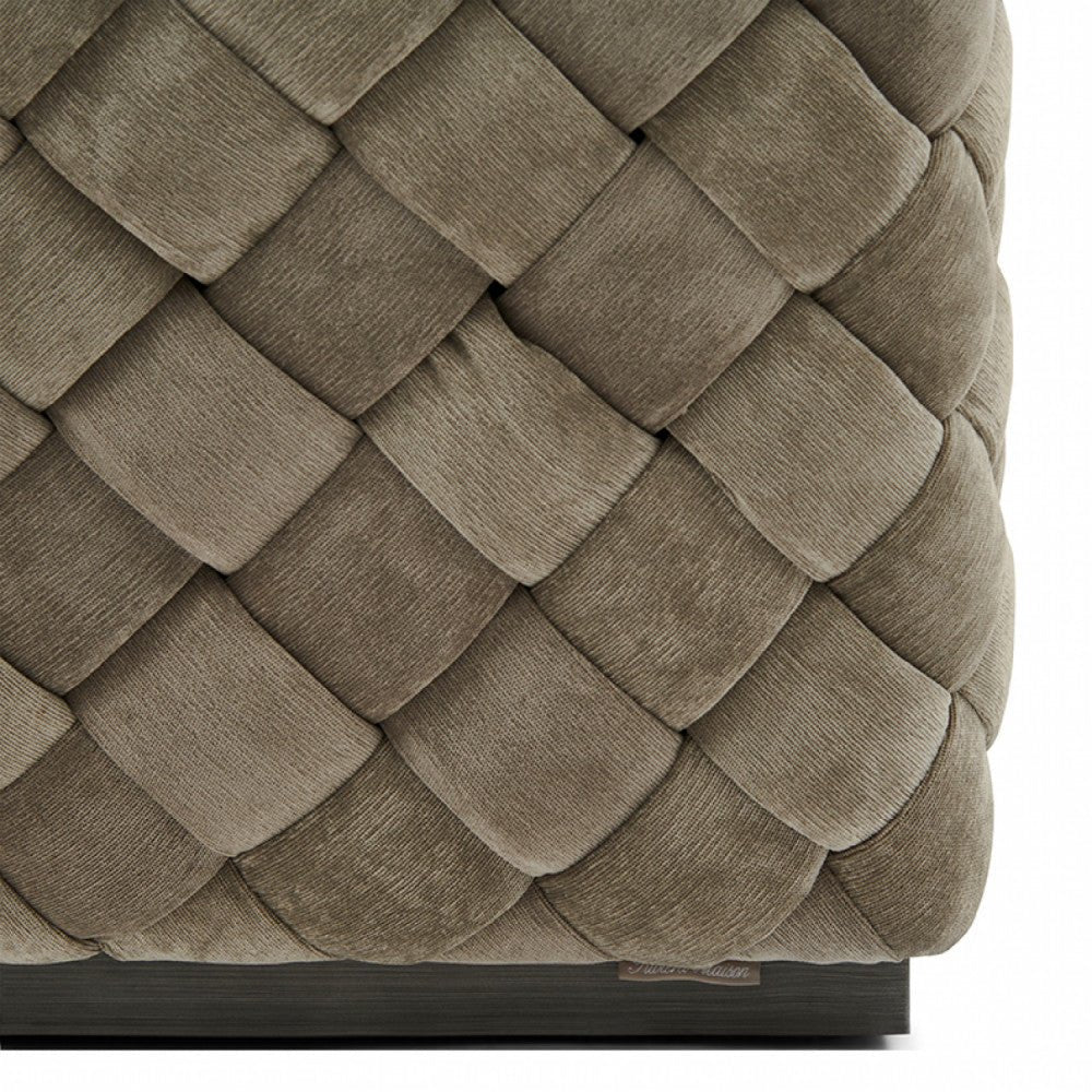 Room 48 Stool 40x40, fine tweed, pebbles - Rathwood Store