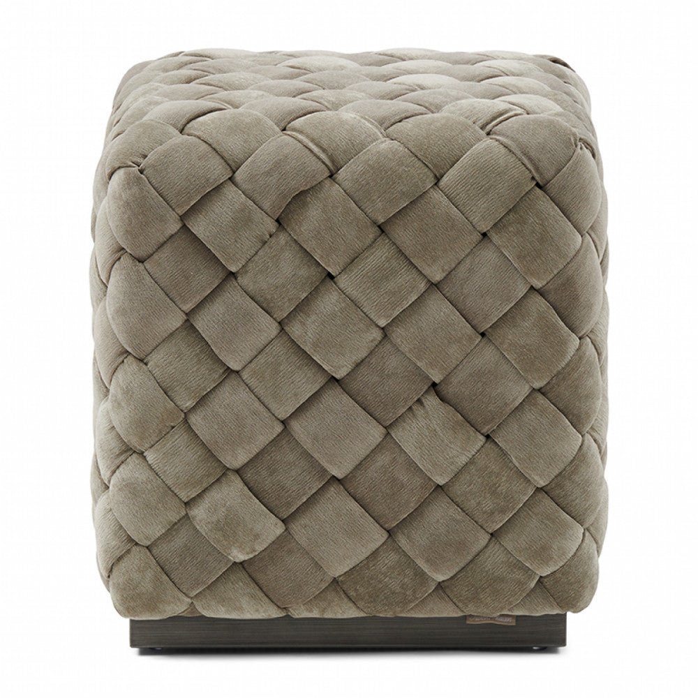 Room 48 Stool 40x40, fine tweed, pebbles - Rathwood Store