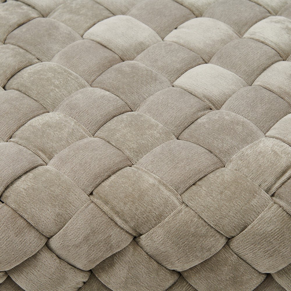 Room 48 Stool 40x40, fine tweed, pebbles - Rathwood Store