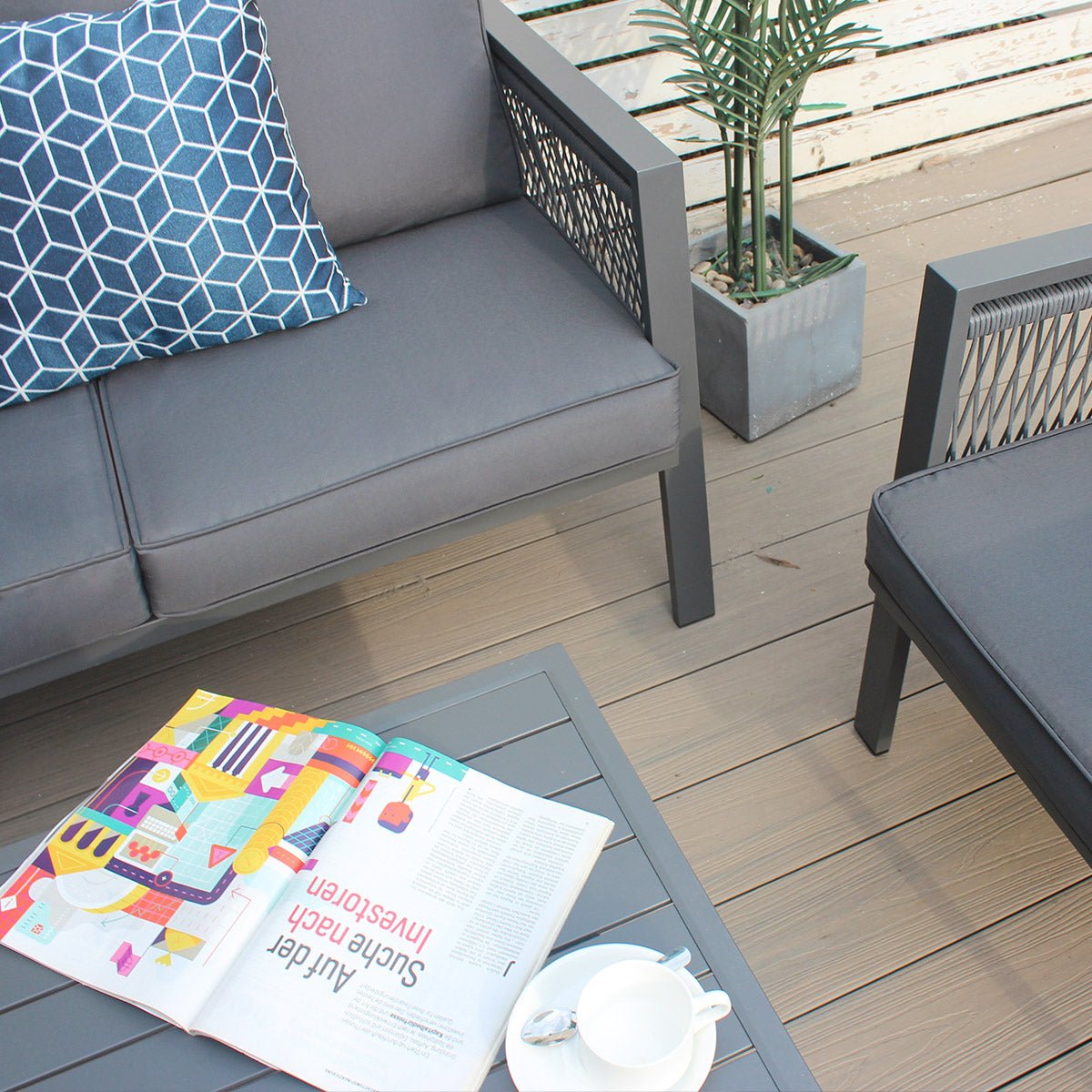 Rope 5 - Seater Sofa Coffee Set - Rathwood Store