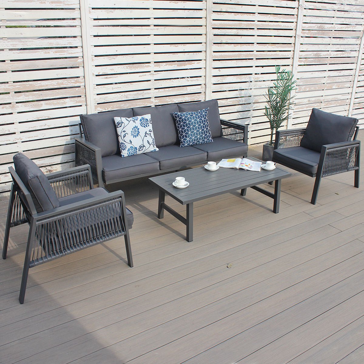 Rope 5 - Seater Sofa Coffee Set - Rathwood Store