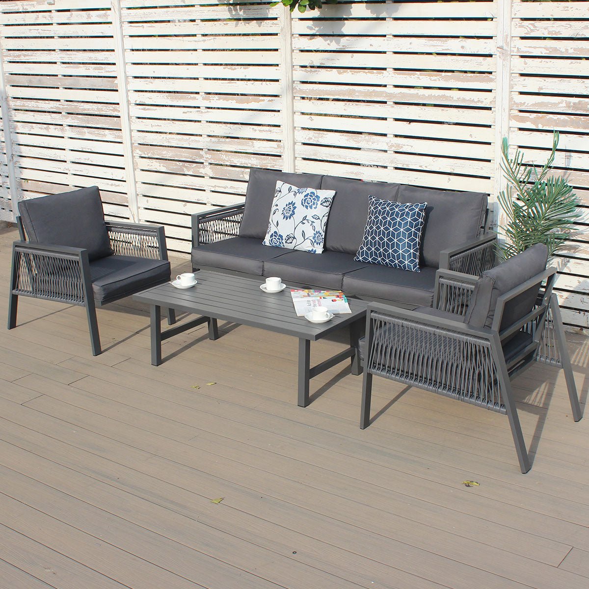 Rope 5 - Seater Sofa Coffee Set - Rathwood Store