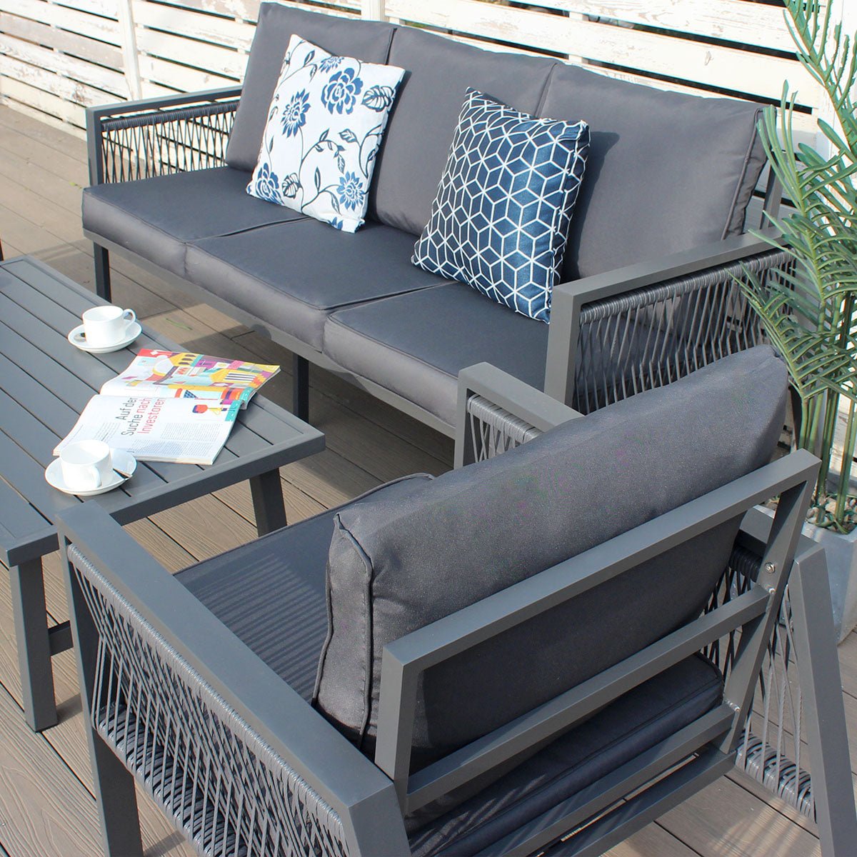 Rope 5 - Seater Sofa Coffee Set - Rathwood Store