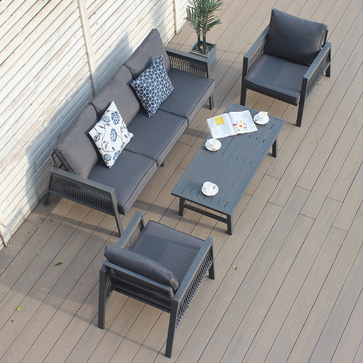 Rope 5 - Seater Sofa Coffee Set - Rathwood Store