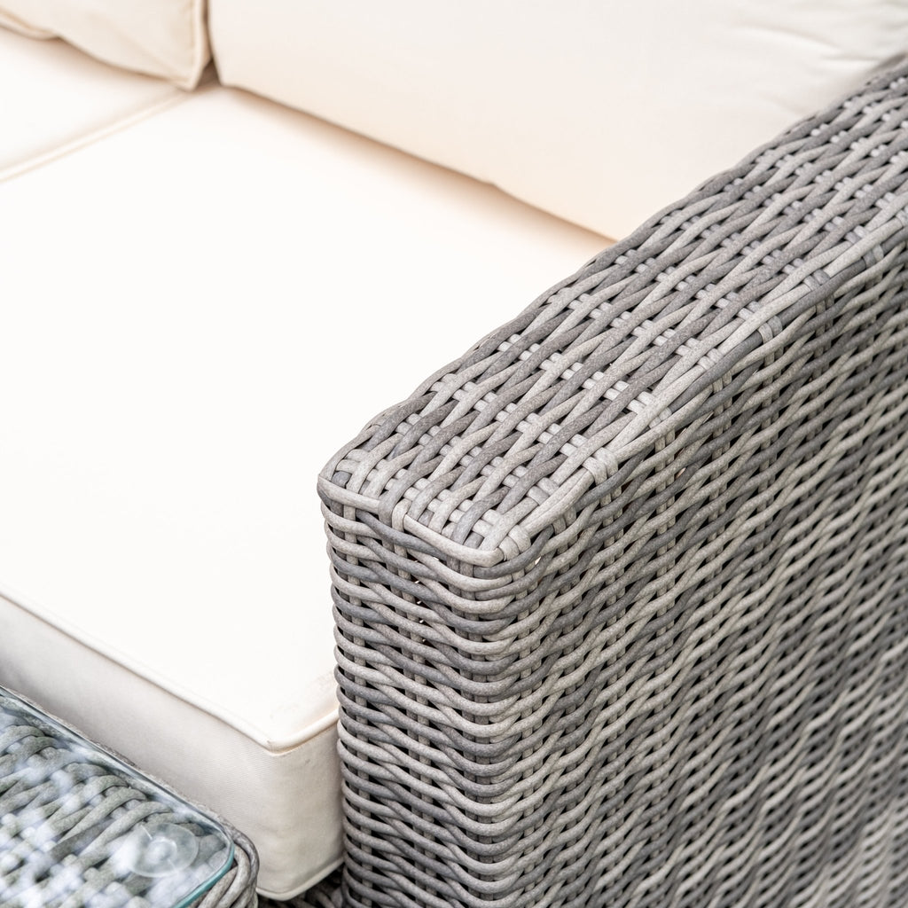 RW - Corner Sofa Set with Square Table (Dark Grey) - Rathwood Store