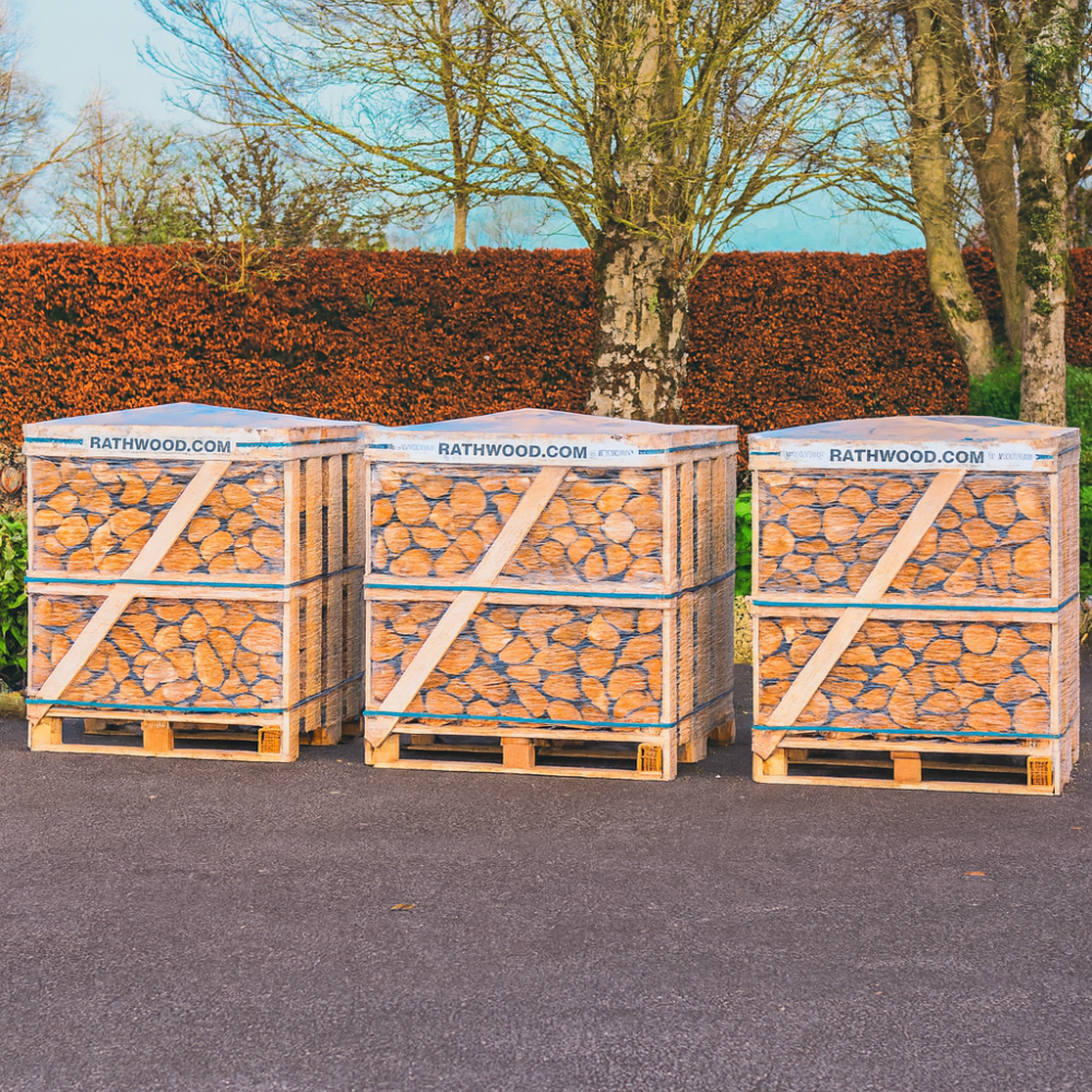 Oak Hero Firewood Triple Pallet Bundle (3 x 1.2m³ | Approx. 1,380kg Kiln Dried Oak Firewood)