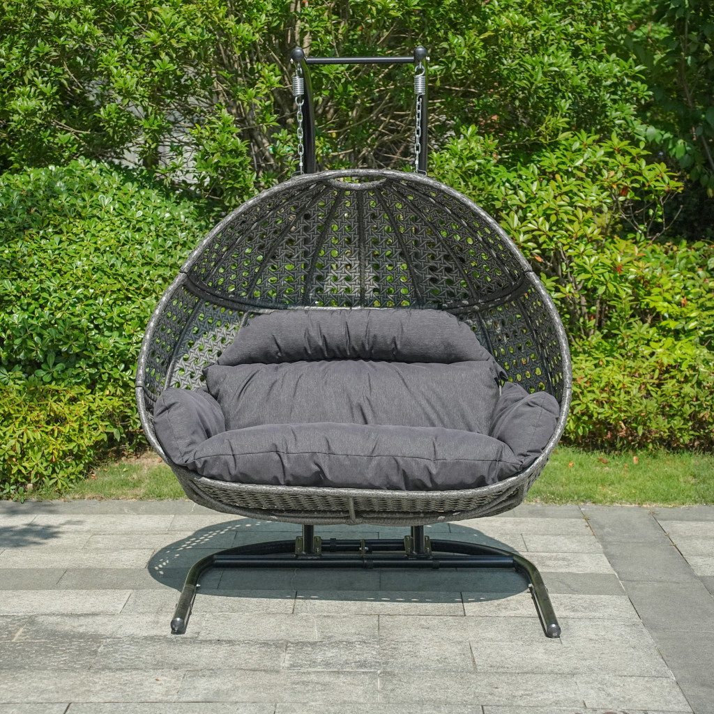 Double Hanging Pod Chair - Grey