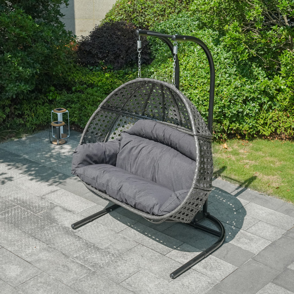 Double Hanging Pod Chair - Grey