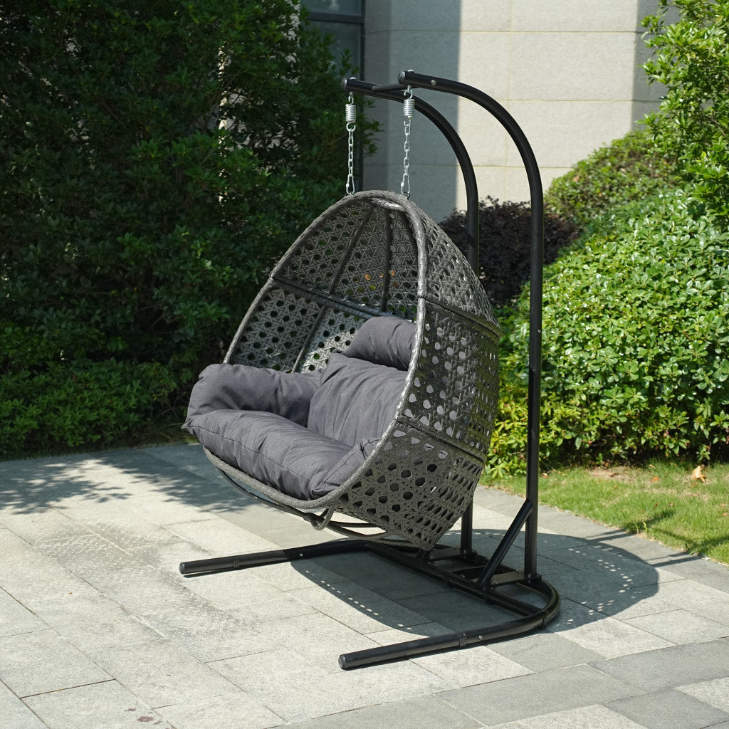 Double Hanging Pod Chair - Grey