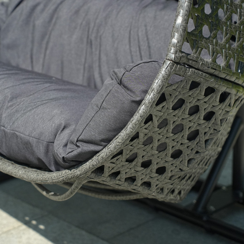 Double Hanging Pod Chair - Grey