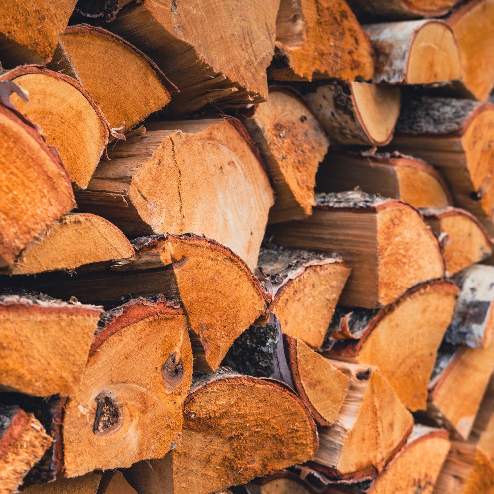 Two kiln dried firewood crates on pallets